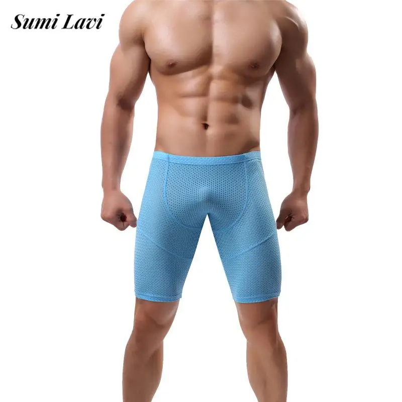

Spring Summer New Casual Mens Elastic Slim Fit Shorts Sports Training Breathable Quick-dry Knee-length Shorts Men Leisure Shorts