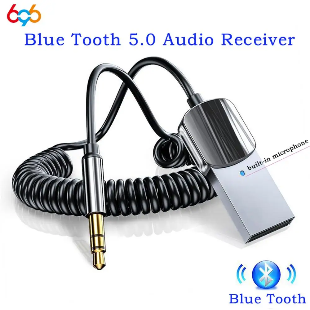 Mini Blue Tooth Audio Receiver Aux 3.5mm Socket Car Wireless Speaker Transmitter Adapter Receiver Hands Free Answering Adapter