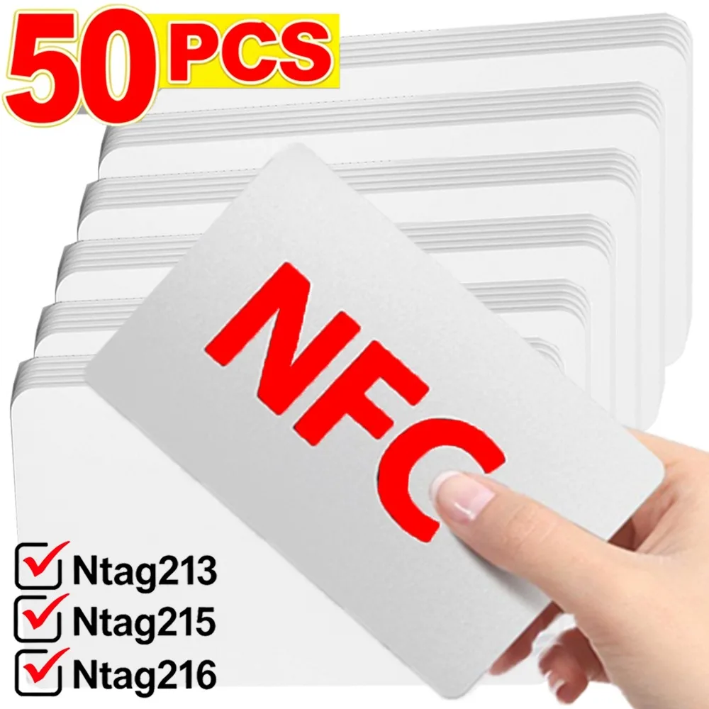 Matte Blank Keycard Blank NFC Cards Ntag216 Ntag215 Ntag213 White RFID NFC Card TAG NTAG 213 215 Chip for All NFC Enabled Phones