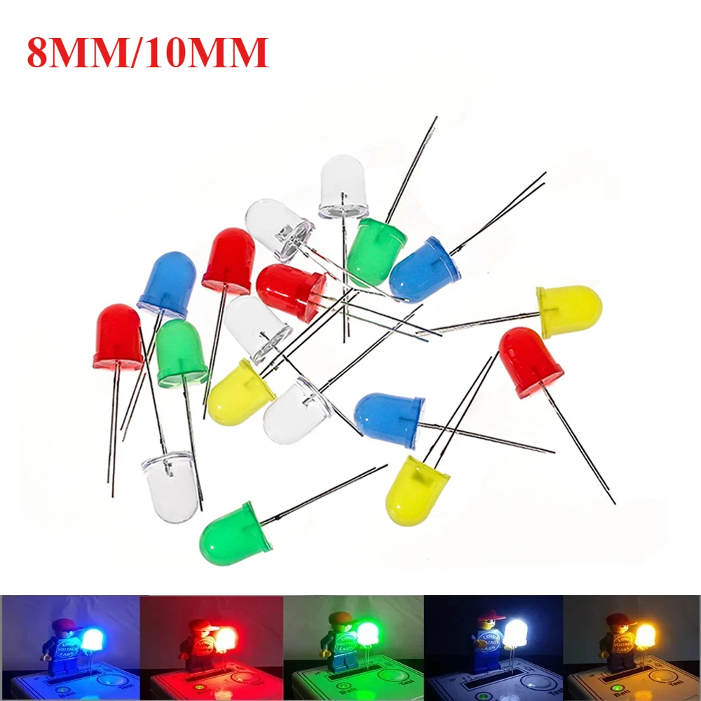 50PCS 8MM/10MM Led … - image