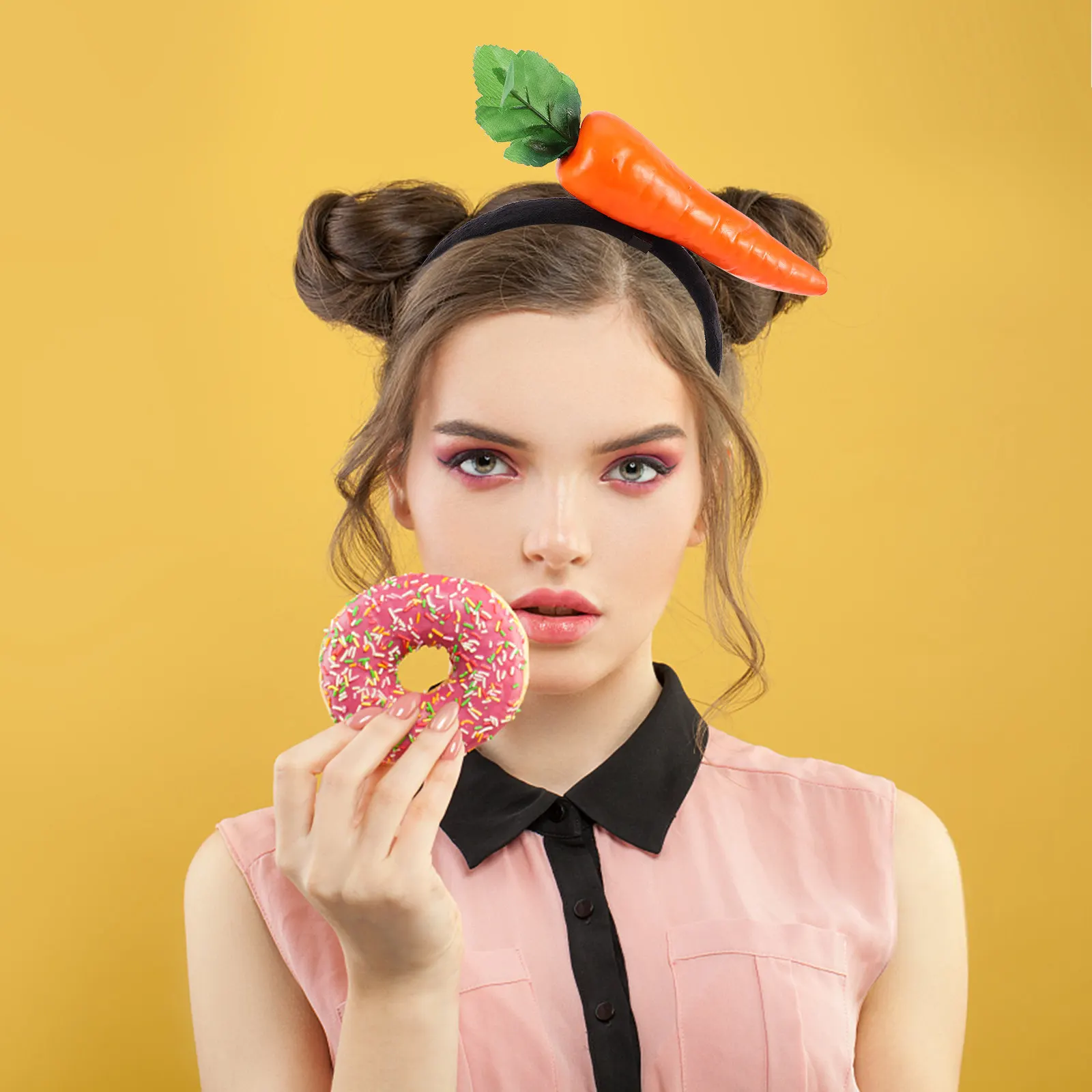 

Carrot Headband Funny Kids Easter Party Costume Vegetable Hairbands Girls Boys Cute Headwear Photo Booth Bunny Carrot Headband