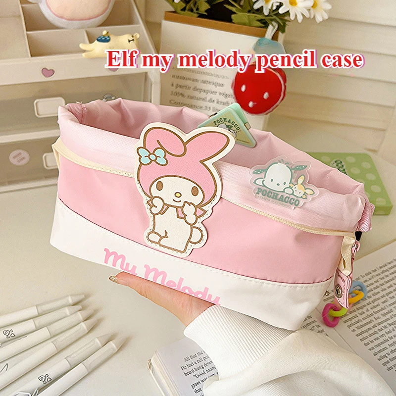 Sanrio Kuromi Organizer Kawaii Stationery Pencil Case Large Capacity Cute Anime Pencil Case Student Pencil Case School Supplies