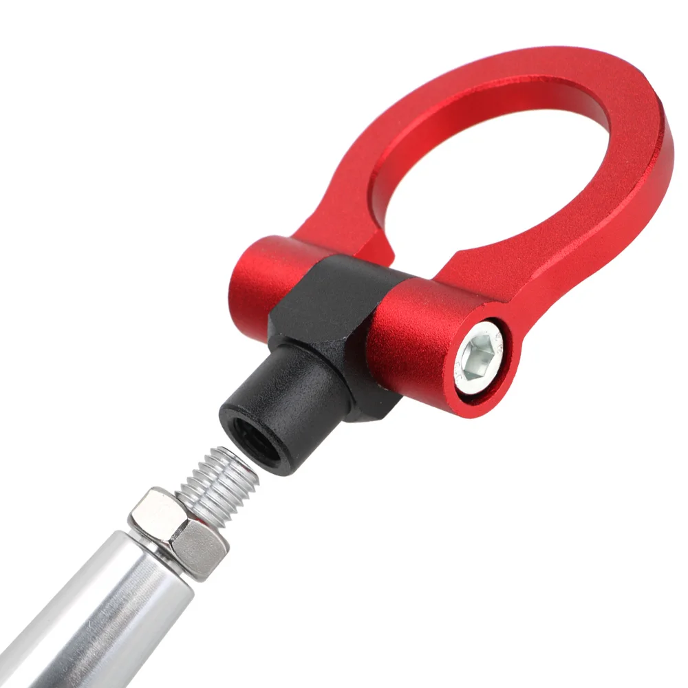 سيارة السيارات الخلفية الجبهة مقطورة سيارة سباق سحب هوك مقطورة سحب بار لميتسوبيشي لانسر EVO X 10 2008-2016 مركبة سحب هوك #3