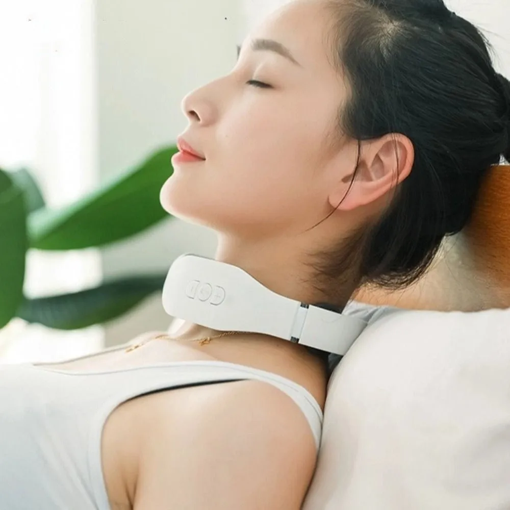 

Vibration Electric Neck Massager Infrared Heat Low Frequency Smart Neck Shoulder Massager Wireless Adjustable