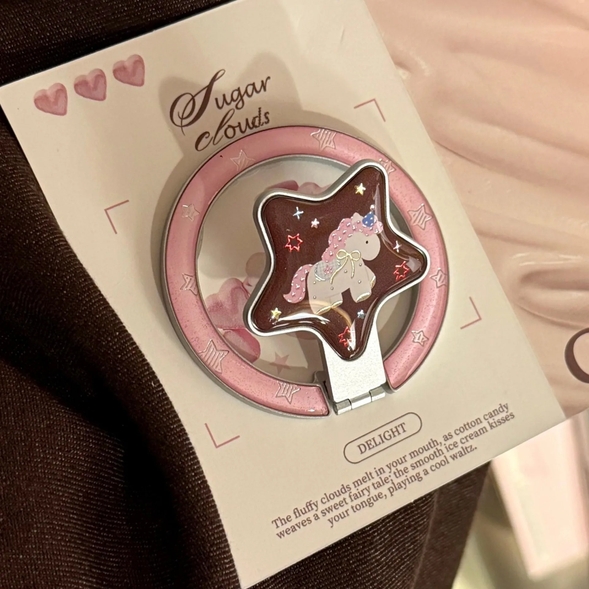 

Portable Cute Magnetic Mobile Phone Holder Dreamy Pony Foldable Cartoon Stand For Magsafe Magnetic Stand Girl Birthday Gift