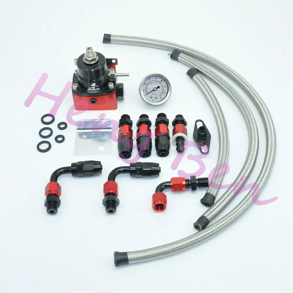 HB Universal fpr AN6 Fitting EFI fuel pressure regulator For 7MGTE MKIII with hose line.Fittings.Gauge