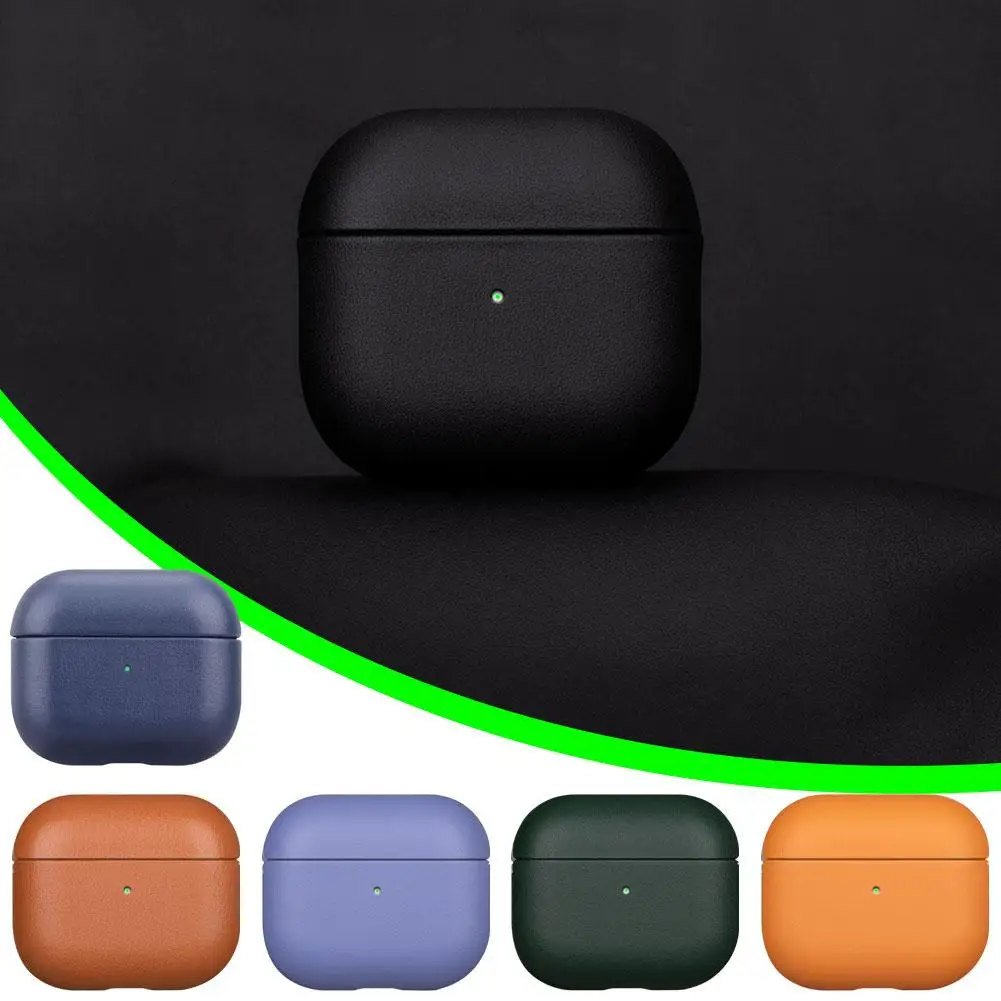 

Pu Leather For 4 Earphone Protective Cover 360-degree Full Wrapping Anti Drop Sleeve R6t5