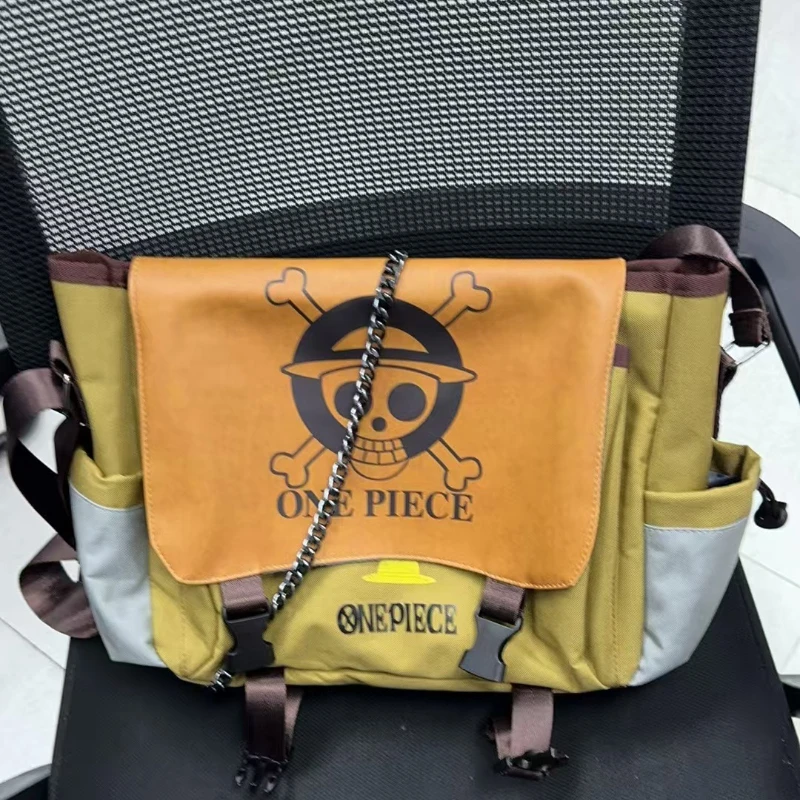 

One Piece anime merchandise cartoon Oxford cloth crossbody bag creative for boys casual shoulder bag storage travel bag gift