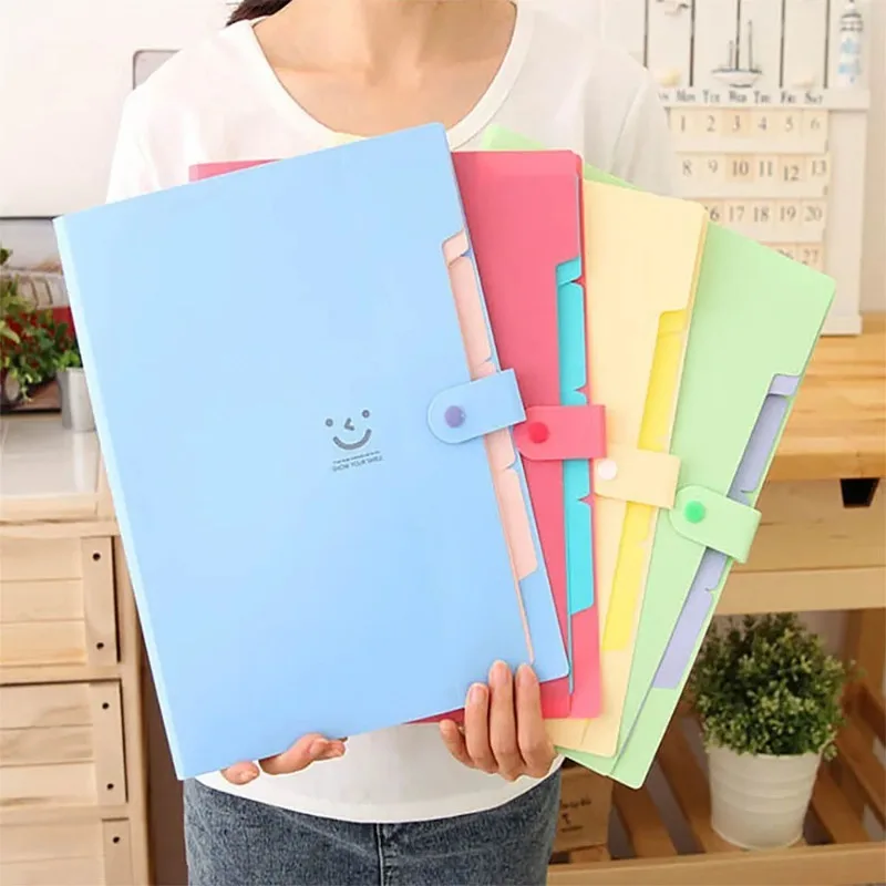 

A4 Document Classic Accordion File Folders Storage Bags with Plastic Material and Test Roll Holder - Durable and Expanda School