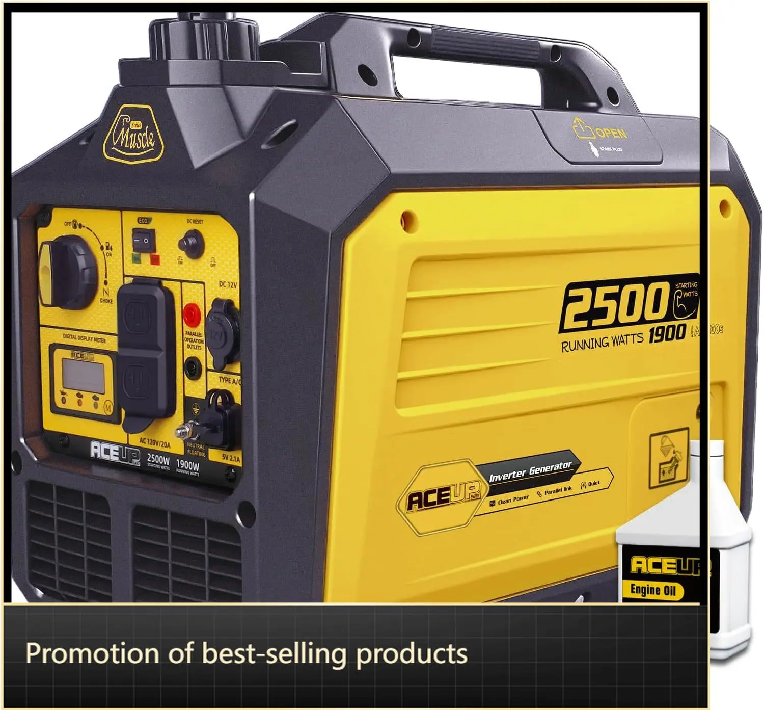 

Quiet Portable Gas Inverter Generator 2500 Watt EPA Compliant For Home Camping Use