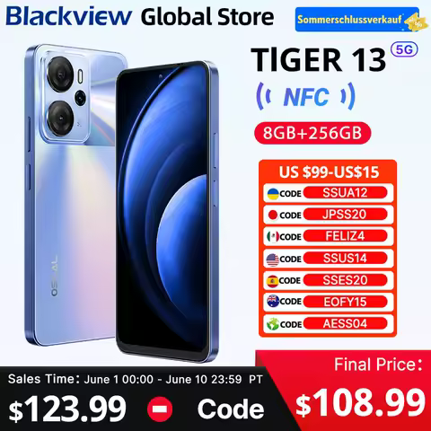 Blackview Oscal Tiger 13 5G Smartphone 6.67 inch 9...