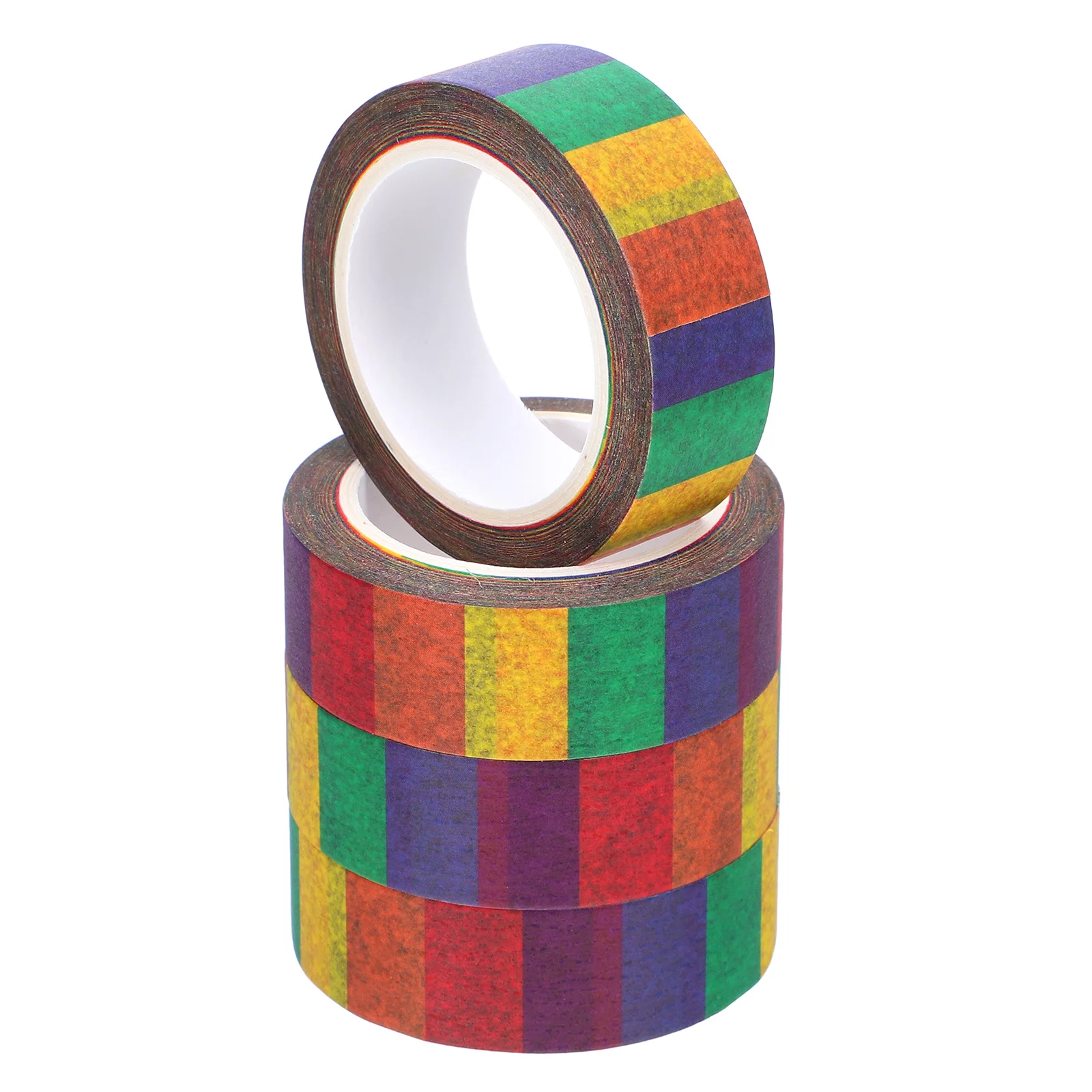 

4pcs Washi Colored Striped Creative Stickers Craft Labeling Scrapbooking Stickers Scrapbooking Supplies Decorative