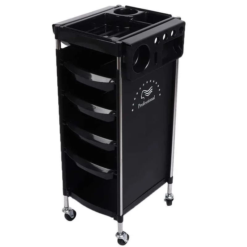 6-storey Rack Multi-functional Hair Salon Tools Storage Cart with Universal Wheels Hair Salon Supplies Barbershop Shelves