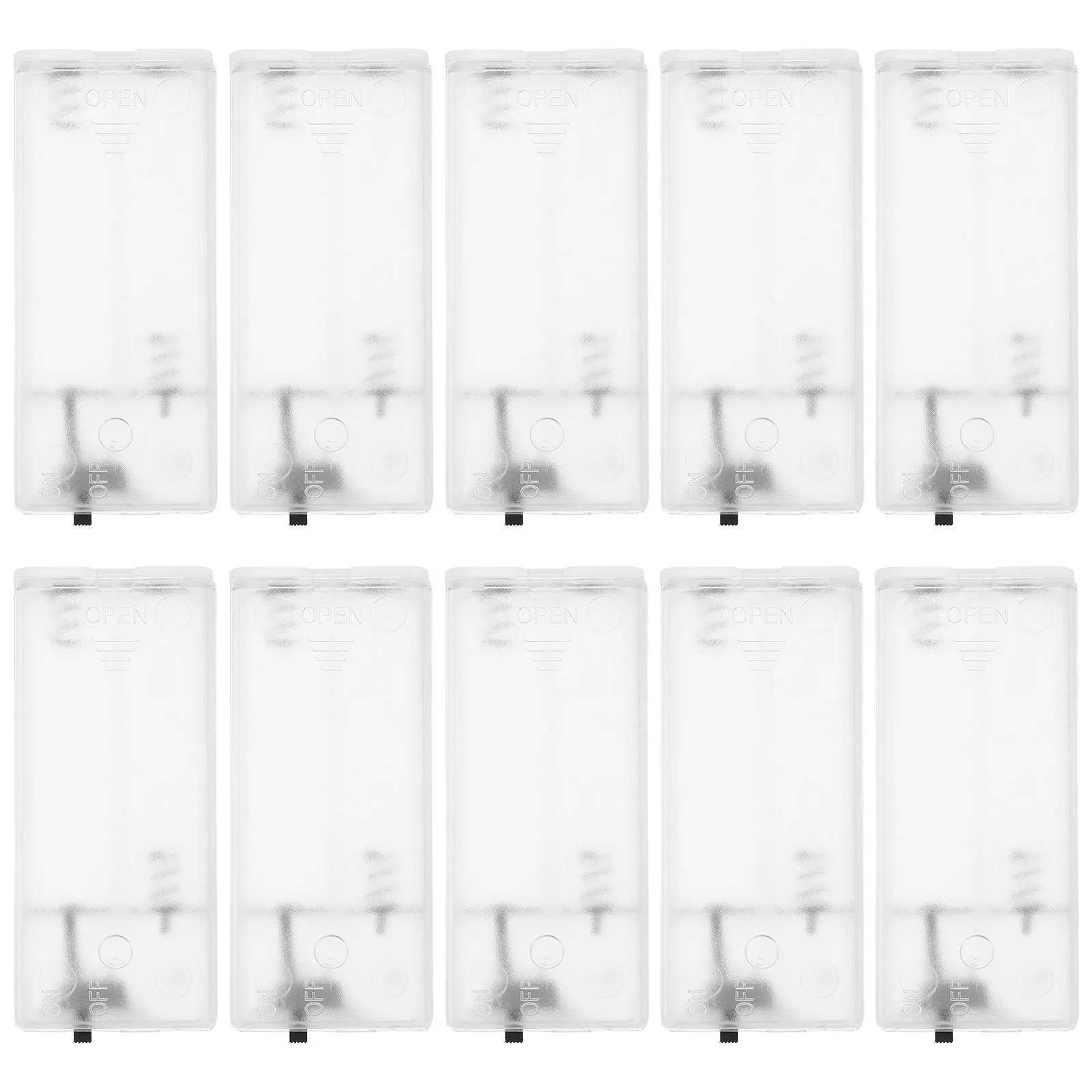 

10Pcs Small Box Accessories for String Lights Clear Plastic Holder Replacement Case for Aa Batteries Convenient Portable