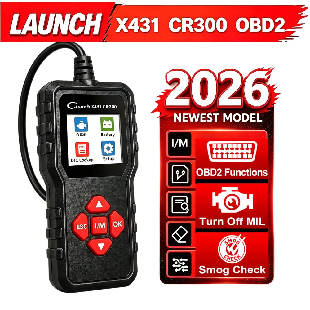 LAUNCH X431 CR300 OBD2 Scanner CAN Auto Code Reader Engine Fault Diagnostic Tool I/M Readiness Battery Test Lifetime Free Update