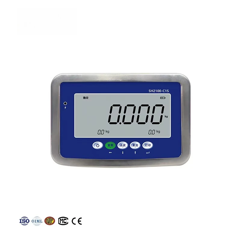 C1S Stainless Steel Weighing Indicator with IP67 Waterproof Rating and High Precision, Optional Data Upload Functionality