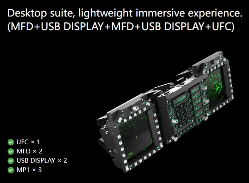 WINWING Multifunctional DCS F18 MFD Display Cockpit Functional Panel for Flight Simulation Games