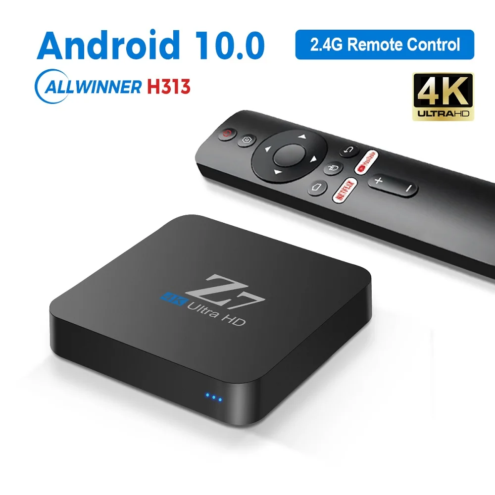 Original Z7 Mini ATV Android 10 Smart TV Box Allwinner H313 2GB 8GB Dual Wifi AndroidTV BT5.0 4K HD Set Top Box Media Player