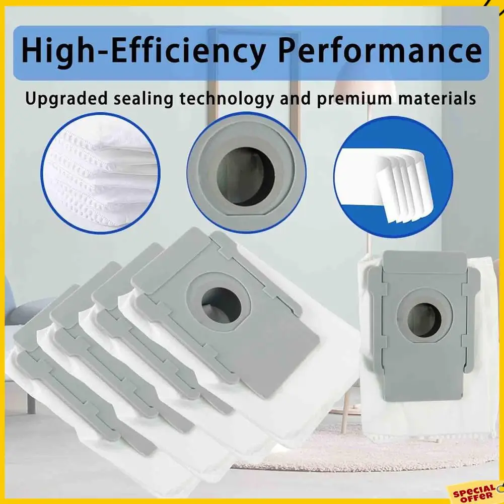 أكياس مكنسة A24P لأكياس Irobot Roomba I & S & J Series، أكياس بديلة لـ Irobot Roomba I7 I7+ I7plus، I3 I3+، I4 I4+