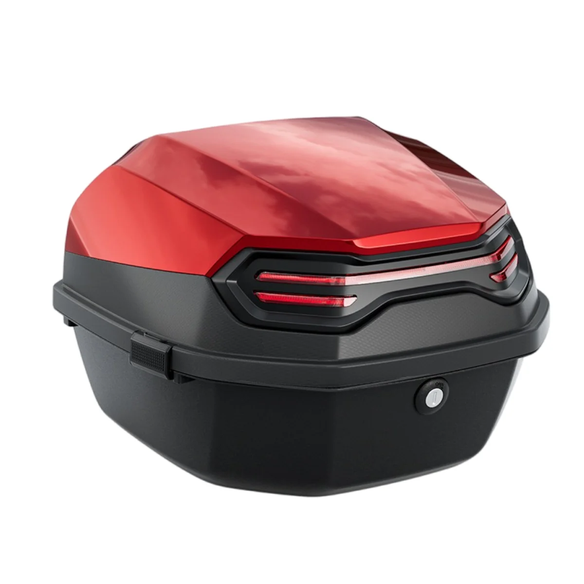 1pc 35L motorfiets topbox, motorfiets kofferbak ABS materiaal slijtvast met slot, motorfietsaccessoires, motorhelm