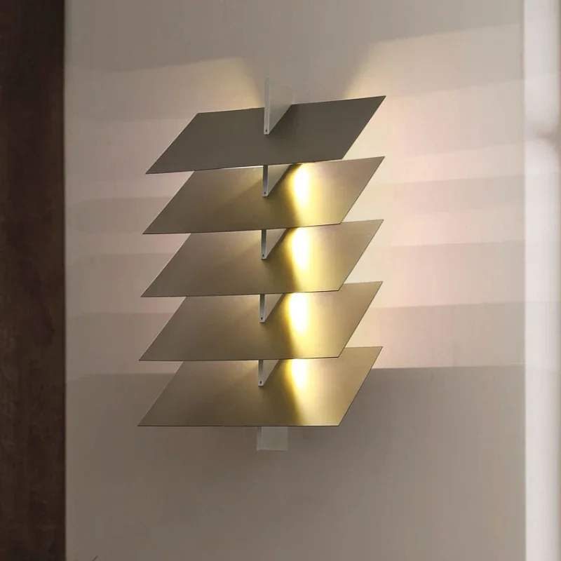 

Light sculpture retro light and shadow wall lamp hotel corridor background aisle living room