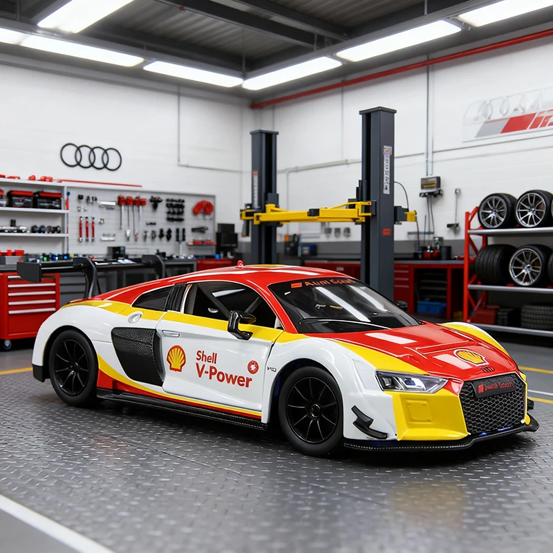 

1:24 AUDI R8 LMS Shell BMW M4 GT3 Shell Alloy Model Car Toy Diecasts Metal Casting Sound and Light Car Toys For Children Vehicle
