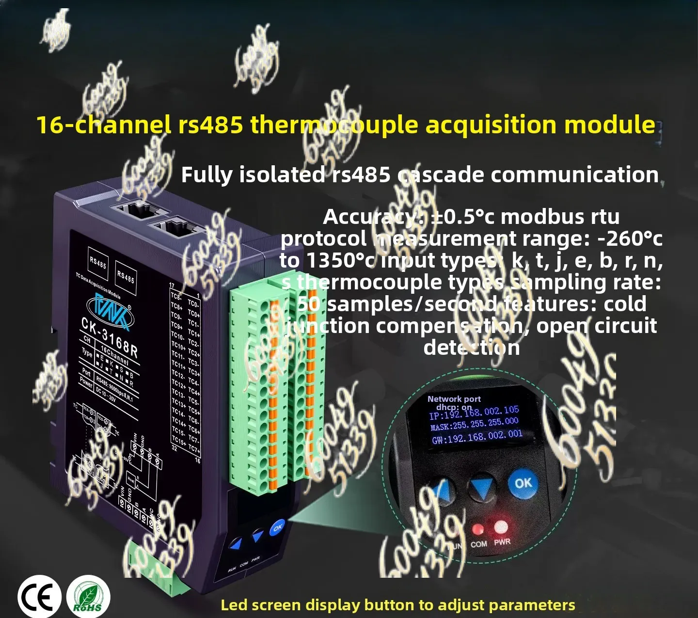 8-канальный полностью изолиров – обзор и цена Thermocouple Module K Type