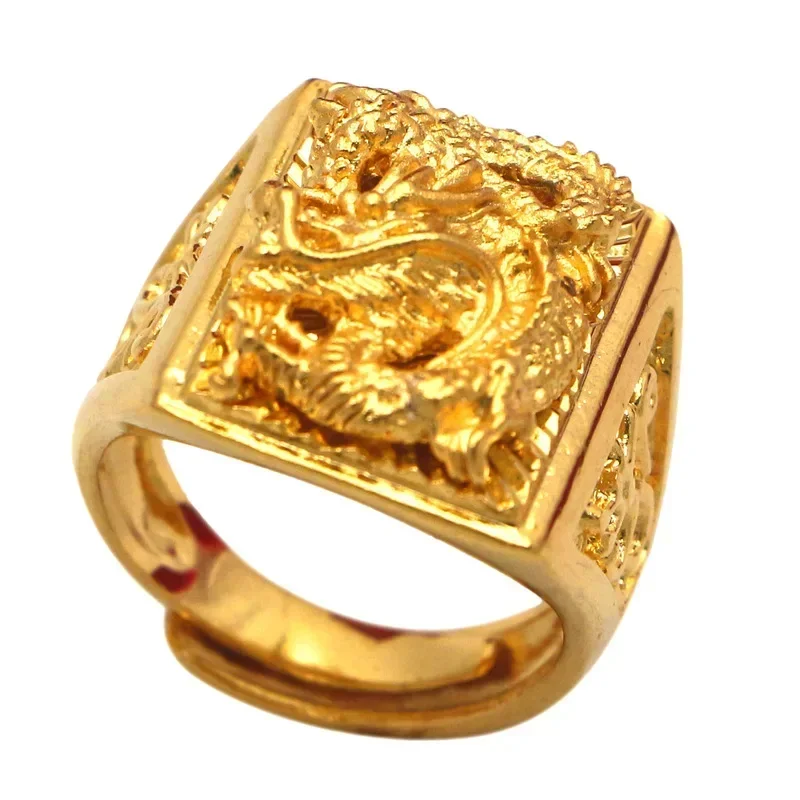 Cincin pasangan asli warna emas 24k, untuk pria dan wanita, cincin pernikahan bertatahkan mewah