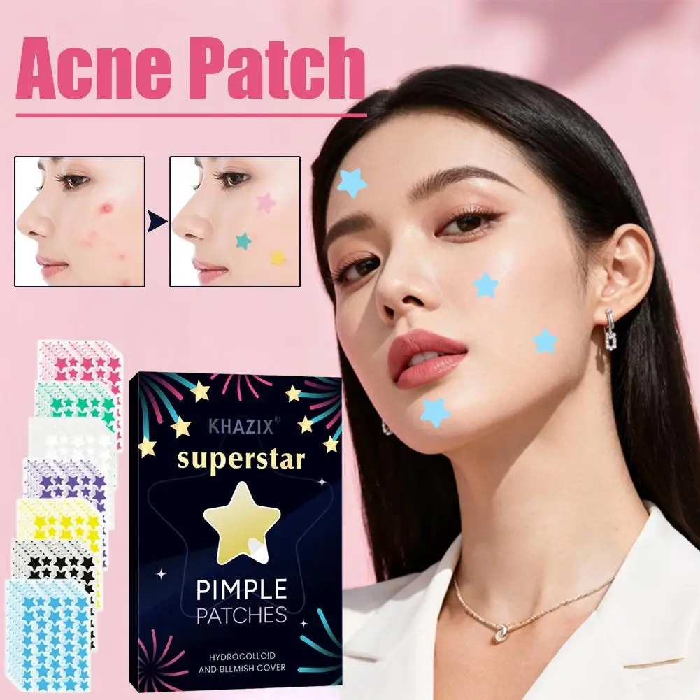 

240/280Pcs Large Capacity Acne Treatment Patch Set Colorful Star Shape Acne Patch Face Concealer Patches Pimple Cover
