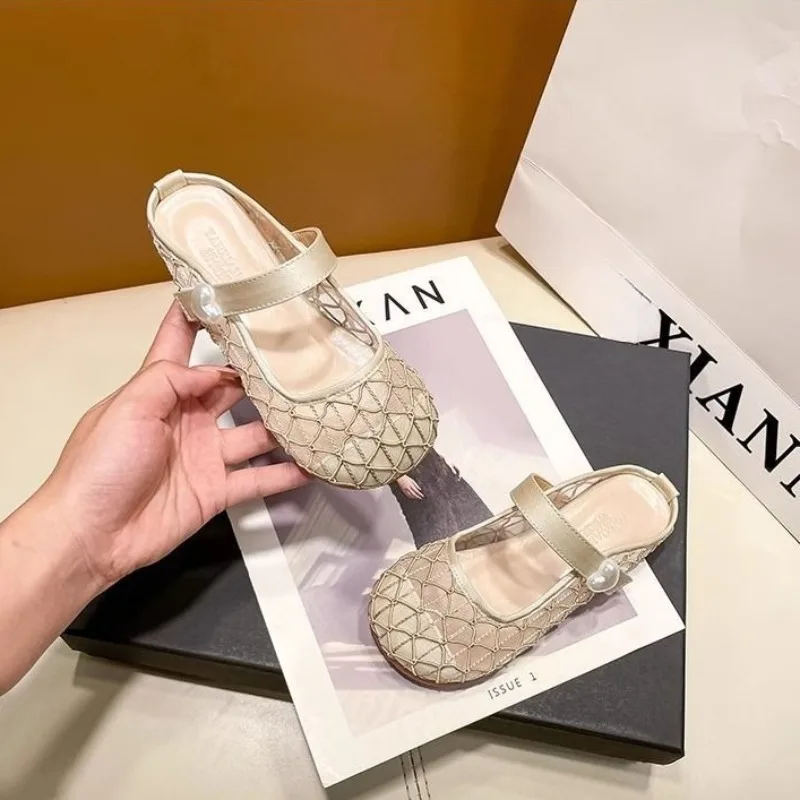 2026 Trendy Girls Summer Mesh Hollow Slippers Outdoor Fashion Shoes