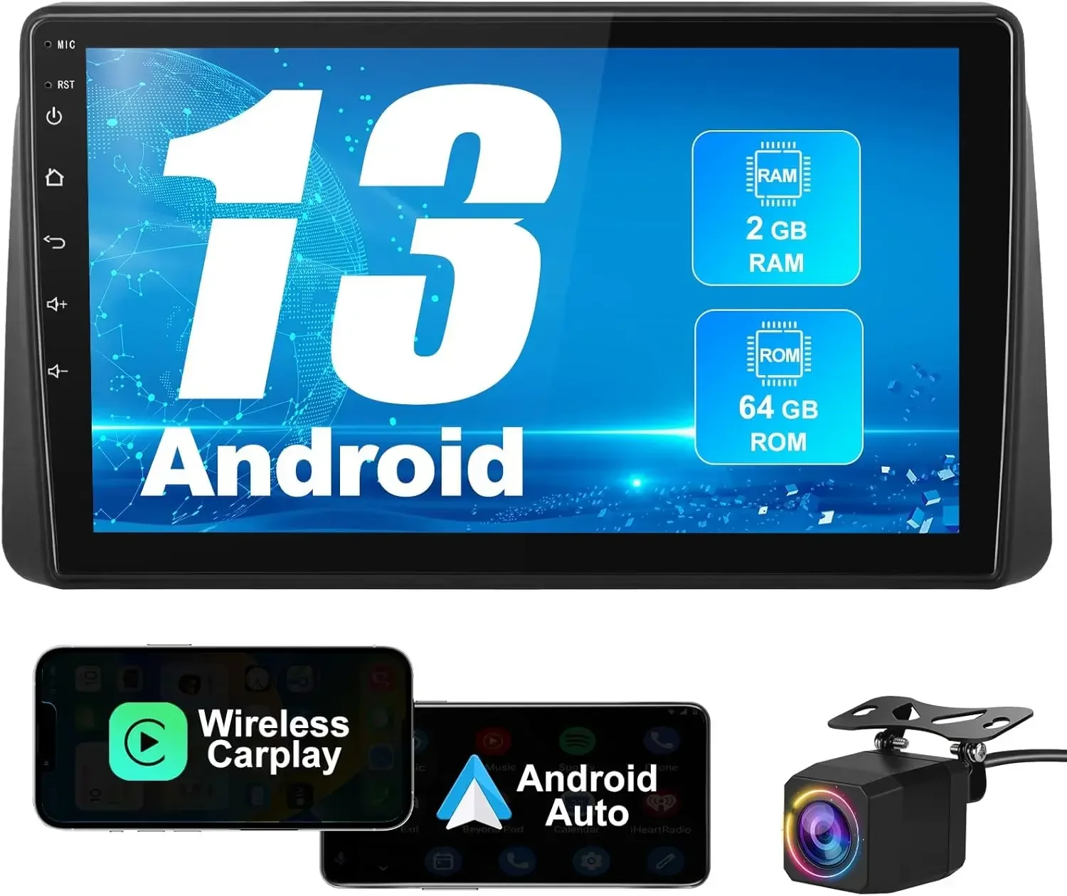 

9Inch Car-play Car Stereo Radio GPS Navigation Compatible for Grand Caravan 2011-2020 Android 13