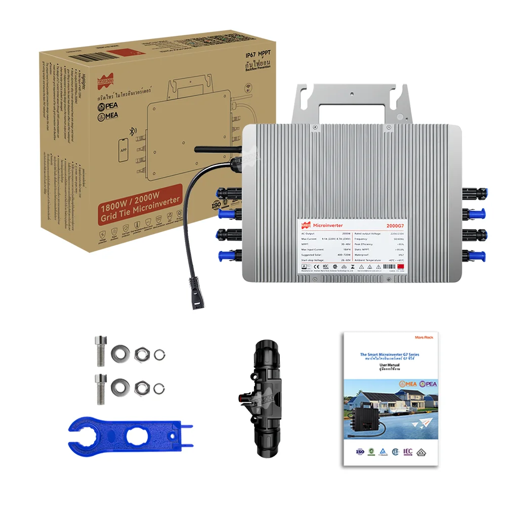 MPPT 2000W Mikro-Solarwechselrichter IP67 für den Haushalt mit WIFI DC26-60V Einfach zu Installierender Solar-Netzwechselrichter mit T-Verbinder – Detail 26