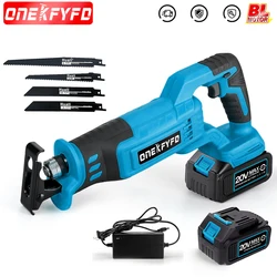 Cordless Brushless Reciprocating Saw Reciprocating Saw Portable Cordless Power Tools with 4pcs Saw Blades for Makita 18V Battery