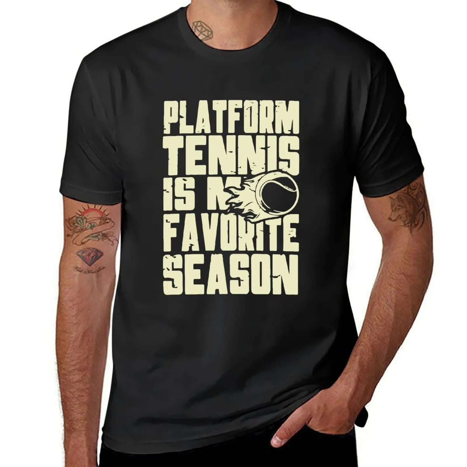 

Platform Tennis Is My Favorite Season T-Shirt plain Short sleeve tee plain black t shirts men