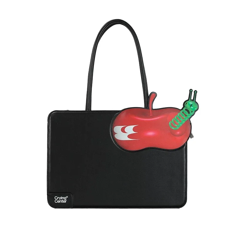 Apple worm alien computer bag, black, small and large