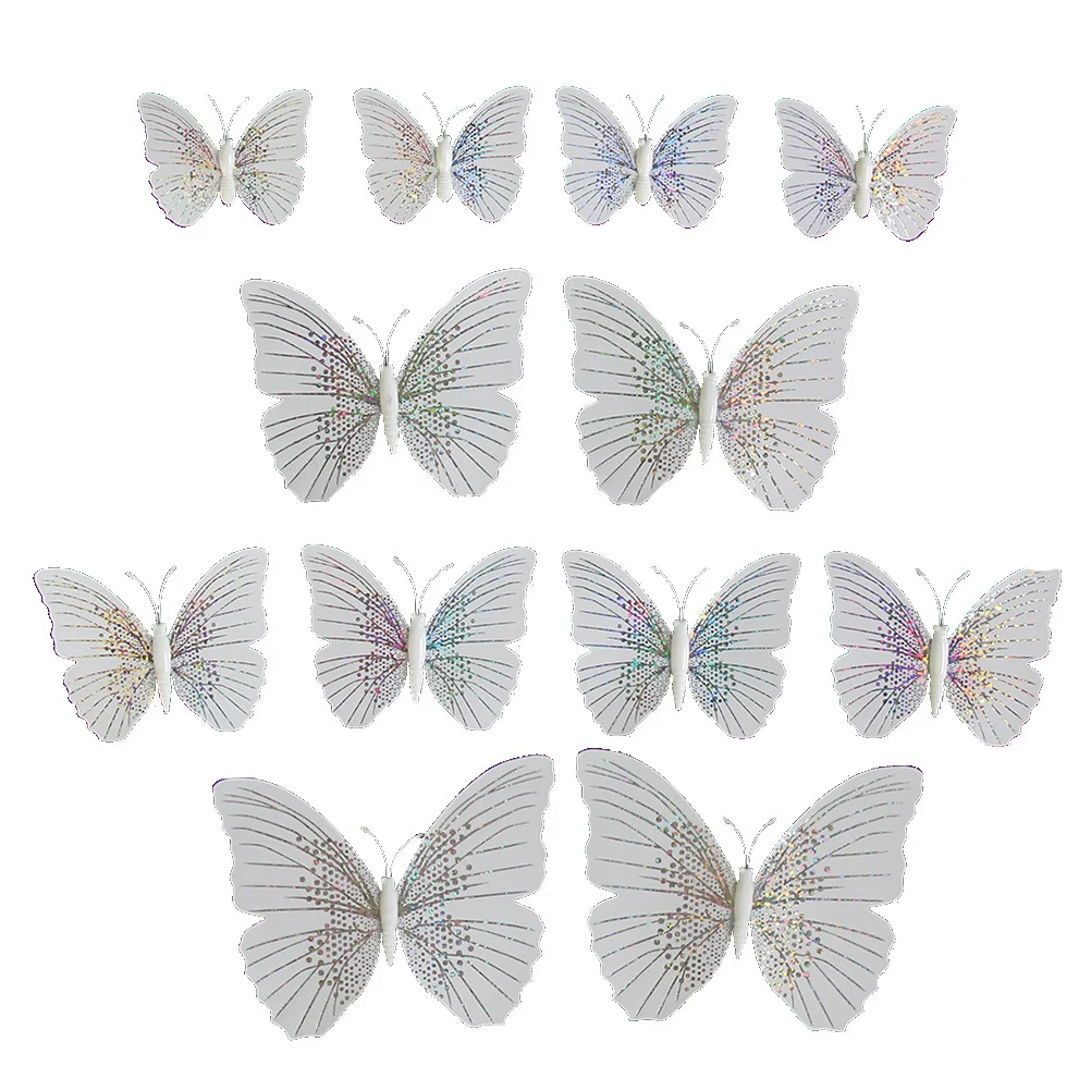 

12Pcs Magnetic Butterfly Refrigerator Magnets 3D PVC Stickers Home Decor Office Party Accessories Fridge Sticker Magnet