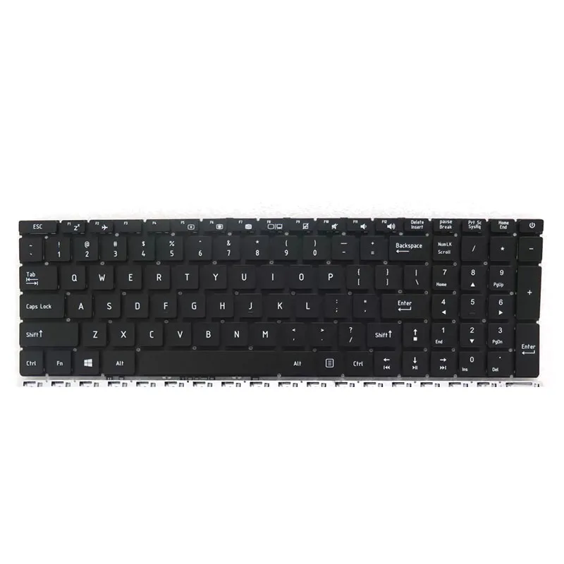 New US/GE German Language Layout Keyboard Without Backlight For MEDION P17609 P17603 P17609-MD61937 Black Color