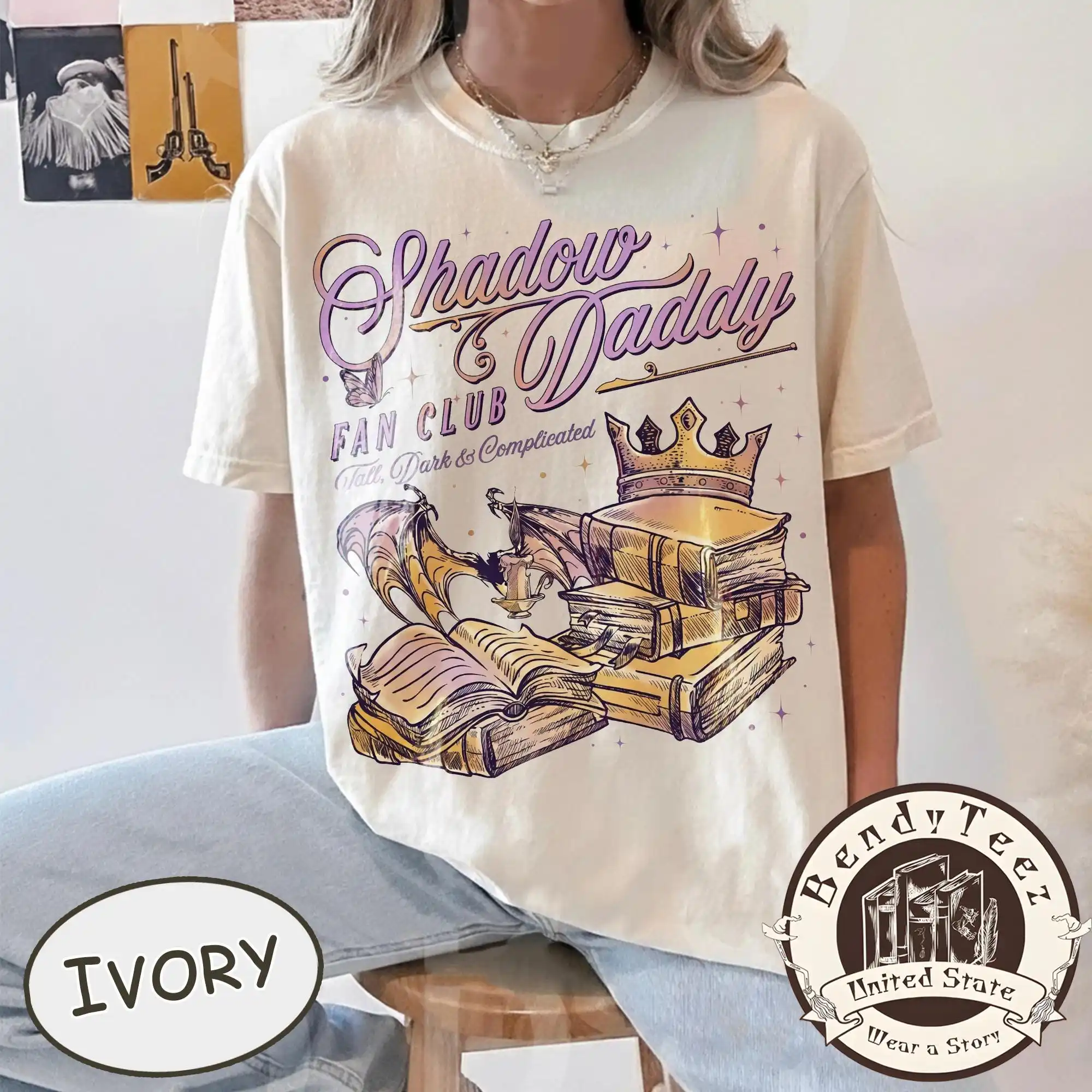 Shadow Daddy Romantasy Shirt, Book Club Tee, Dark Romance T-Shirt, Gift for Book Enthusiasts, Gift for Book Lover