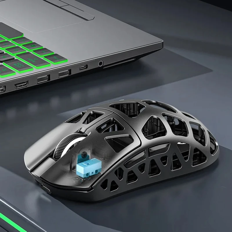 어택 샤크 R3 마우스 마그네슘 경량 PAW3395 트라이 모드 블루투스 무선 CNC 8K 게이밍 휴대용 노트북 데스크탑 태블릿