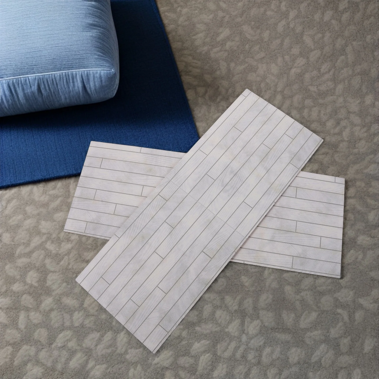 2Pcs Mini Floorboards Natural Texture Detailed Design Dollhouse Decor Flooring Sturdy Material Dollhouse Flooring