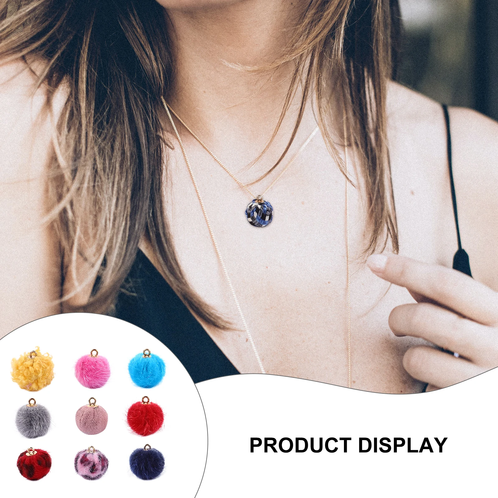 

Ball Bead Pendant Charm DIY Jewelry Making Necklace Accessory Velvet Cloth Component Charms Craft Project Supplies
