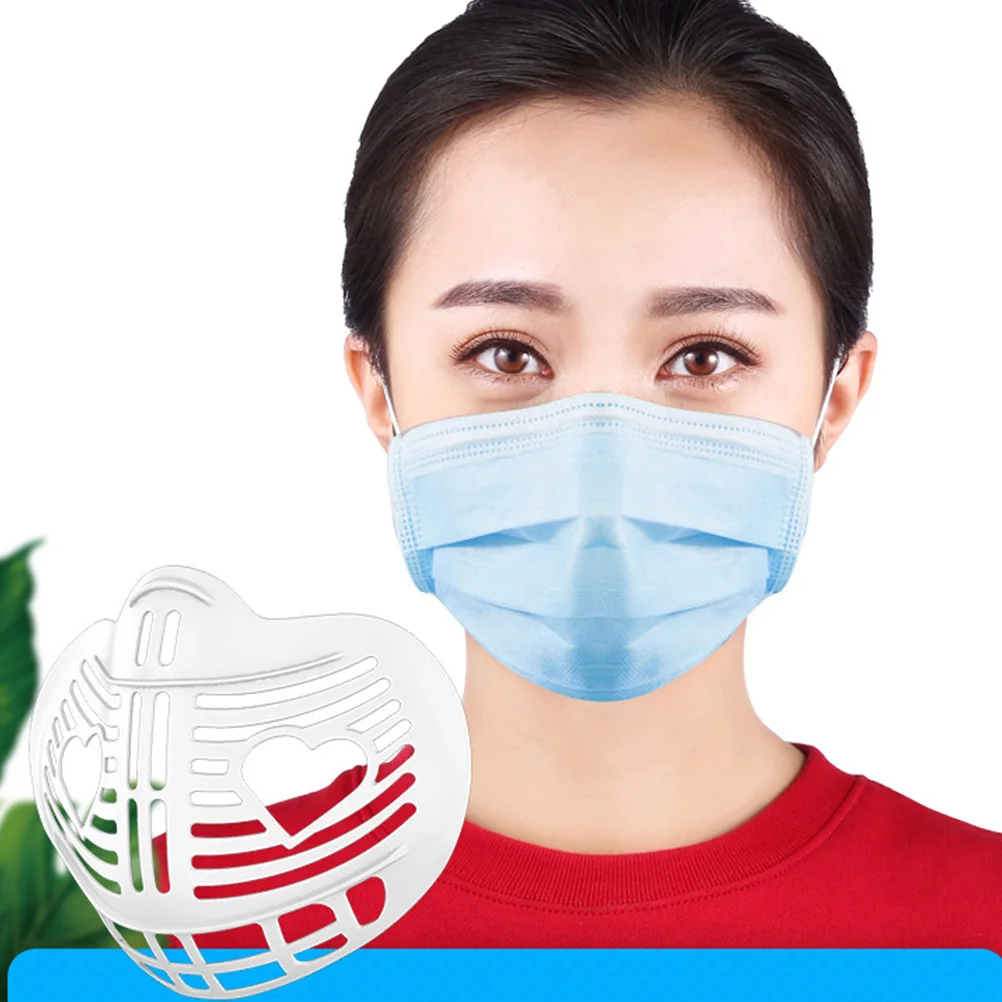 10Pcs Mask Inner Support Frame 3D Bracket for Face Masks Keeps Mask from Touching Lips Sweatproof Lightweight Portable Makeup