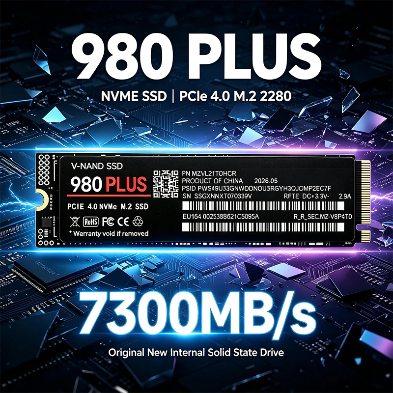 7300MB/s Internal M.2 NVMe SSD 980 PLUS PCIe Gen4.0 X4 TLC 3D NAND 500GB 1TB 2TB 4TB 2280 Gaming Drive For PS5 PC Laptop