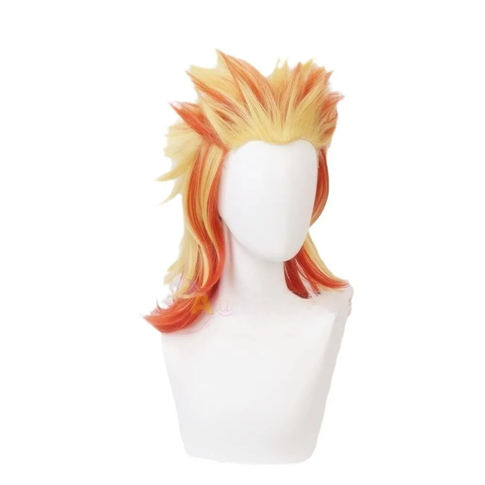 Anime Demon Slayer série perruque couverture scène jeu de rôle Kanroji Mitsuri chapeaux soirée vêtements Match cheveux accessoires perruque
