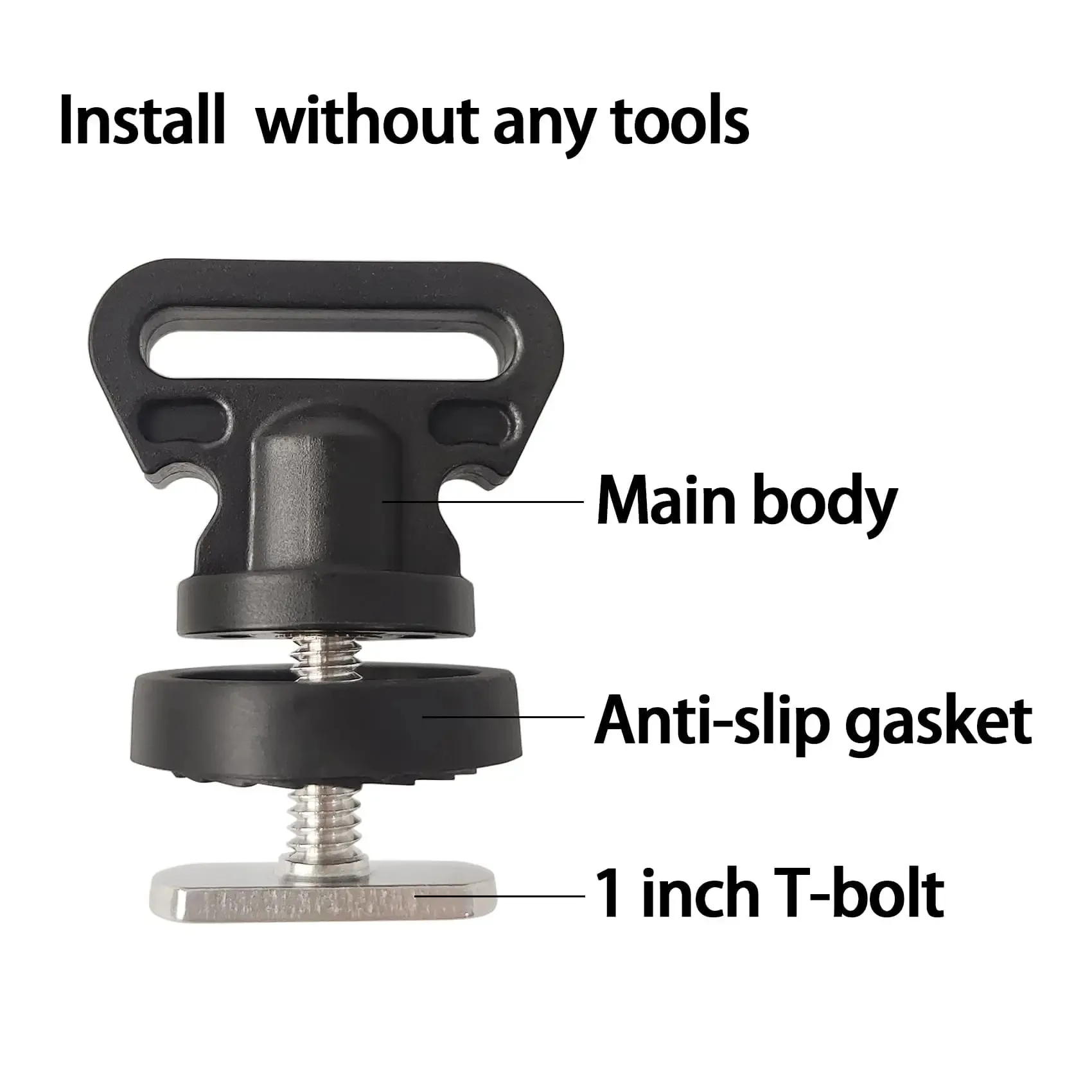 Amarre de pista de Kayak, montaje de anclaje, amarre Horizontal/Vertical para seguridad de engranajes de caja más fresca