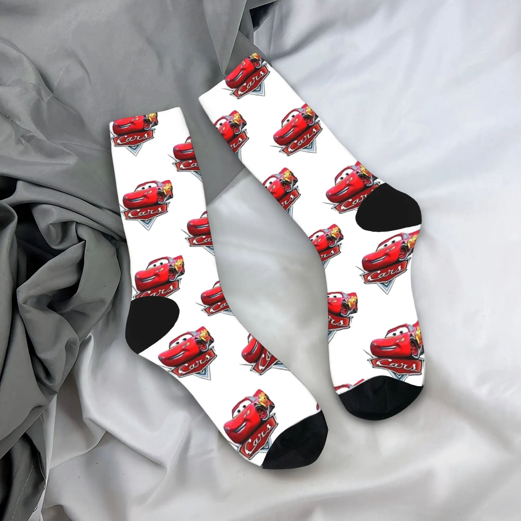 

Cars lighting McQueen Stockings Casual Socks Women Men High Quality Socks Autumn Outdoor Sports Printed Anti-Slip Socks Gift
