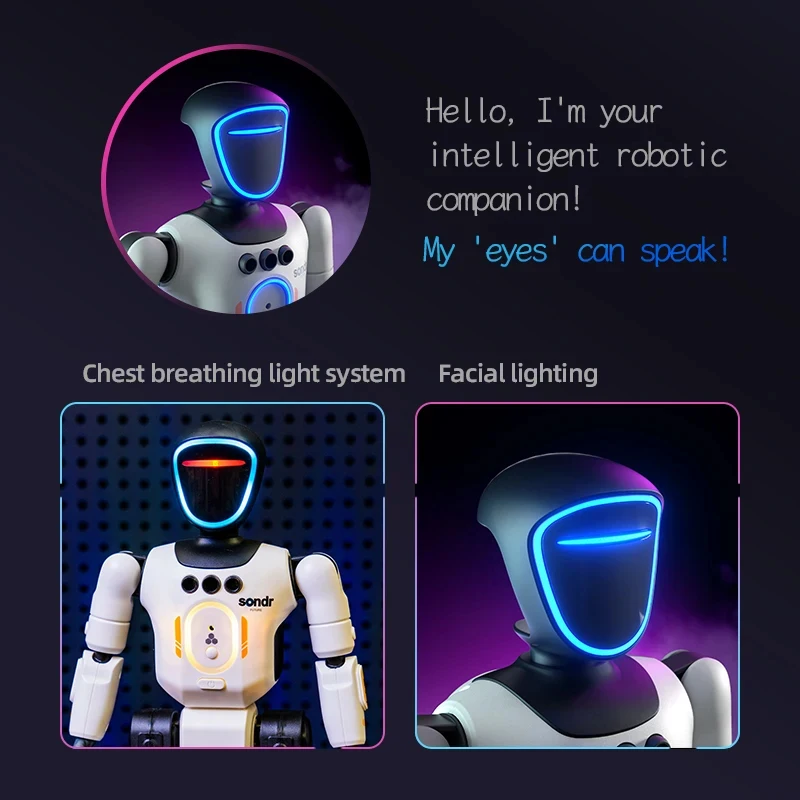2026 Gen Smart Core AI Humanoid Robot Voice Gesture Control Tech Toy Joint Mobility Breathing Light Recording Function RC Robot