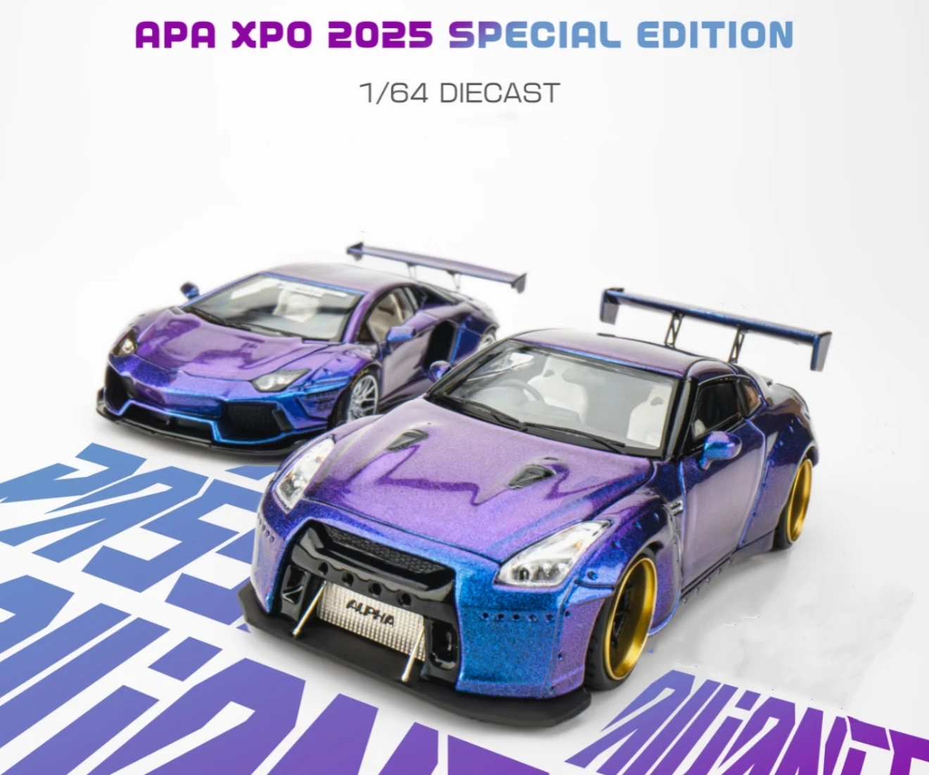 

Литая под давлением модель автомобиля PGM 1:64 2025APAxpo R35 Aventador, коллекция ограниченной серии