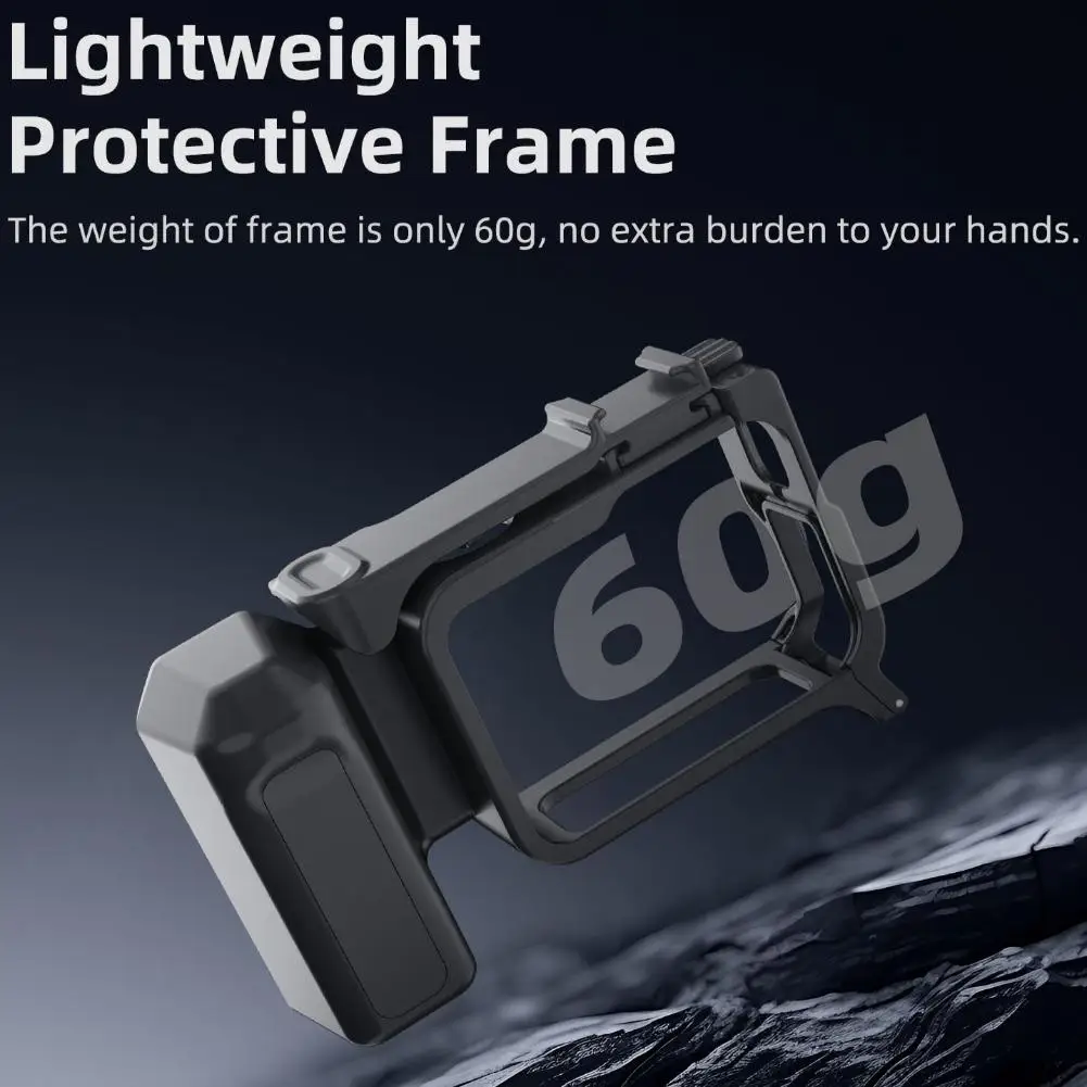 Cámara deportiva con mango de cámara de calle integrado Compatible con DJI Osmo Action 3/4/5 Pro para un agarre estable y cómodo