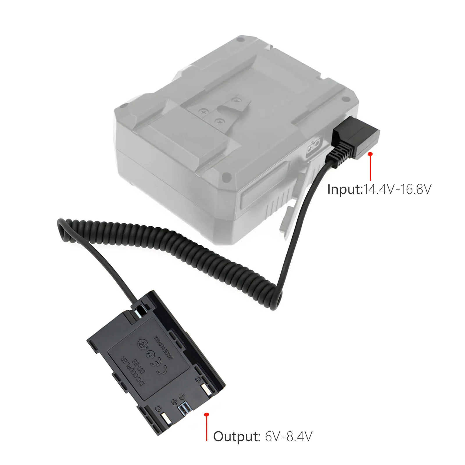 LP-E6 LPE6NH Dummy Battery DR-E6 accoppiatore DC per Canon EOS R5 R6 5DS R 7D 6D 5 d3 5 d4 90D 80D 70D BMPCC 4K/6K